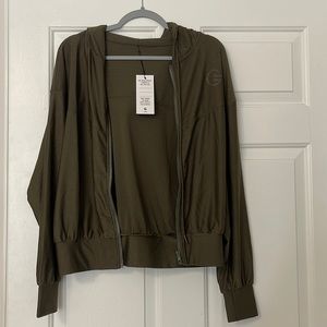 NWT Grrrl Olive Zip Up Hoodie